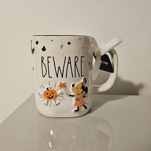 Rae Dunn X Disney BEWARE Halloween Mug Minnie Mouse
